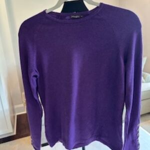 JMcLaughlin 8 button sleeve Cotton blend sweater - Women's Medium